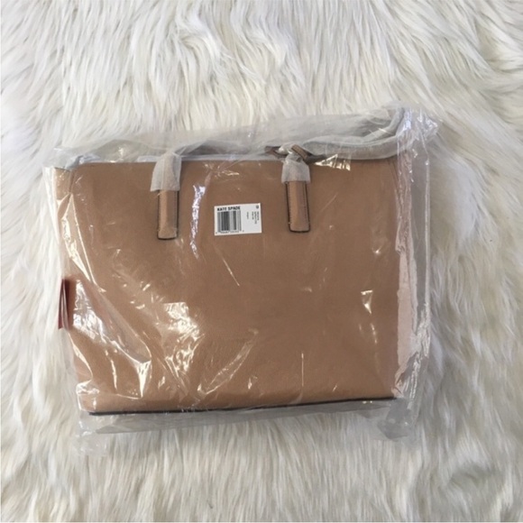 New Kate Spade Margaux Large Tote Refined Grain Leather light fawn - Picture 3 of 7